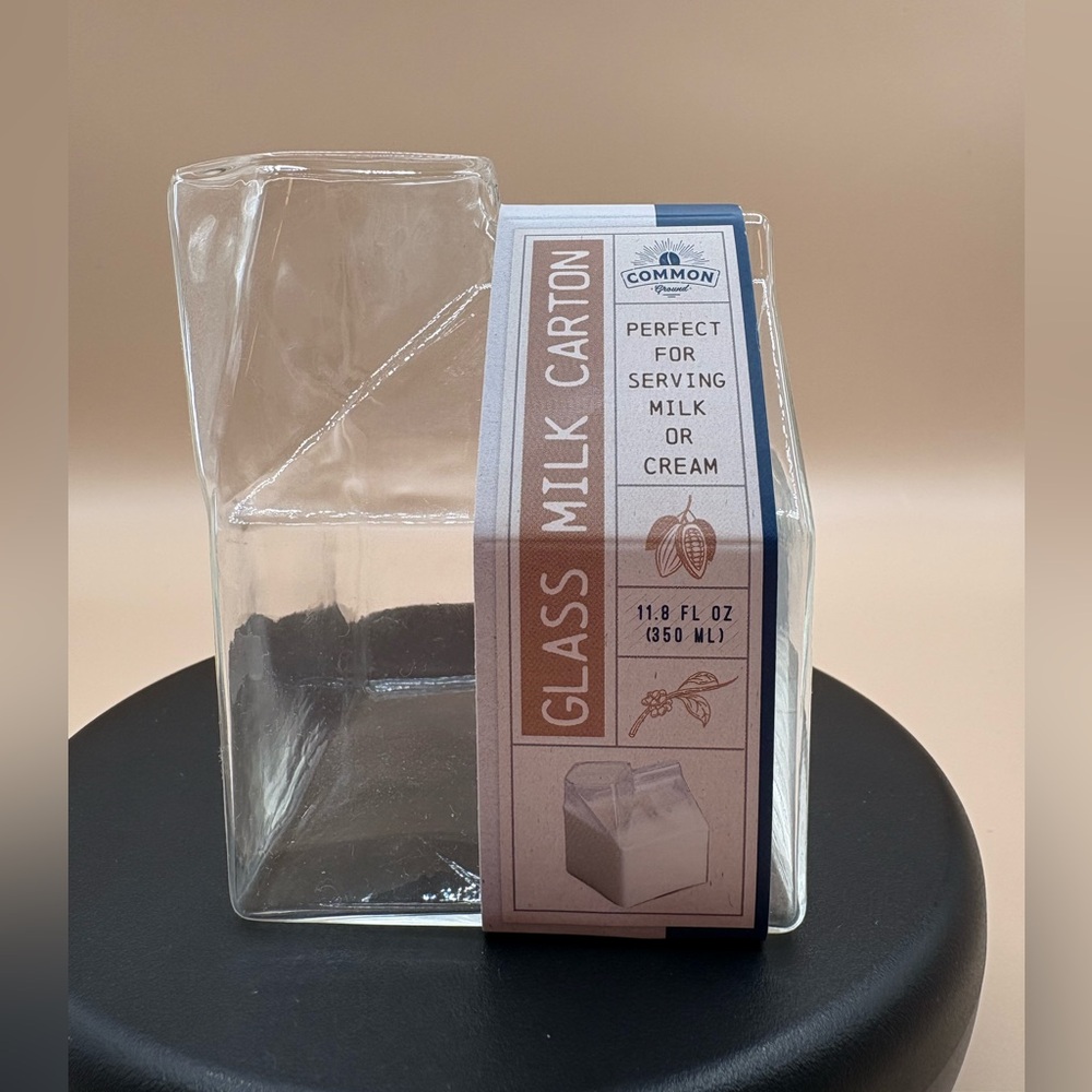 Glass Milk Carton - Clear